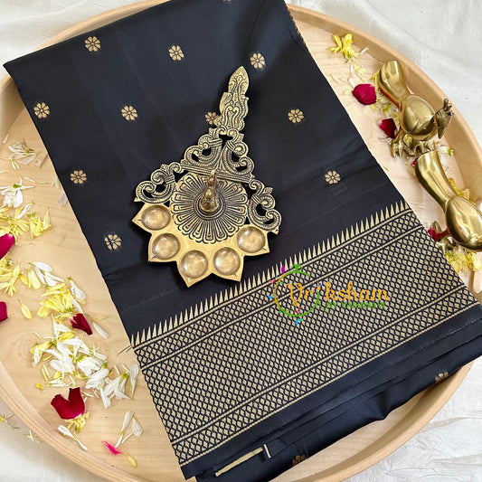 Black Paithani Soft Silk Saree -VS2230