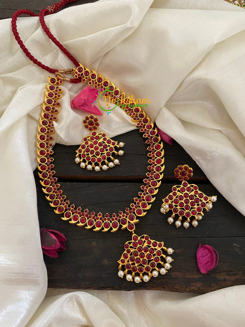 Traditional Red Kemp Mid length Haram- K011 - Main Image