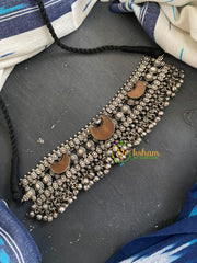 Brown Statement High Neck Choker-S712