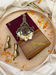 Arakku Maroon Thiribhuvanam Silk Saree -Pure Silk -VS770