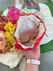 Return Gift Potli Bags -Embroidered Potli bag -6 pieces Set-RG001