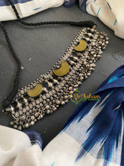 Olive Green Statement High Neck Choker-S716