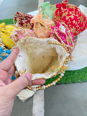 Return Gift Potli Bags -Thread Work Potli bag -6 pieces Set-RG002