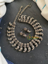 Oxidized German Silver Choker Short Neckpiece -S732