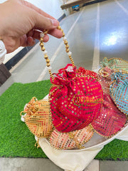Return Gift Potli Bags-Sequin Potli bag-6 pieces Set-RG003