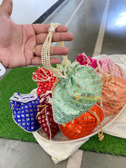 Return Gift Potli Bags -Sequin Potli bag -6 pieces Set-RG004