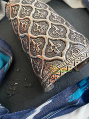 Silver Look Alike Statement Handcuff Bracelet -Mughali-S755