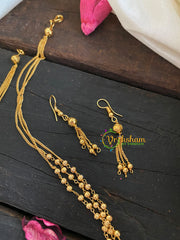 Gold Layered Beaded Malai -3 Layers -G4706
