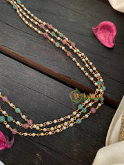Layered Pearl White and Pastel beads Malai-G4712