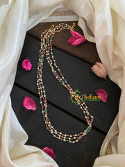 Layered Pearl White and Pastel beads Malai-G4712