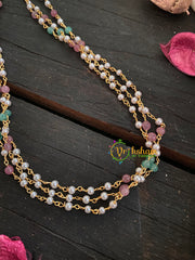 Layered Pearl White and Pastel beads Malai-G4712