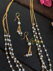 Three Layered Pearl Malai- 2 size-G4713