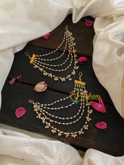 5 Layered Pearl maatil /Ear Chain -G4741
