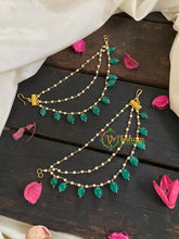 Pearl and Dark green Bead Maatil-G4727