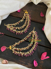 Cluster Pearl and Red Bead Maatil- Transparent Bead -G4726