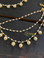 3 Layered Pearl maatil /Ear Chain -G4730