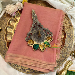 Pink Gold Maheshwari Tissue Saree -VS1611