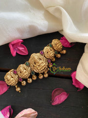 Gold Look Alike Temple Lakshmi Hairclip-5 Lakshmi -H204