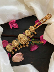 Gold Look Alike Temple Lakshmi Hairclip-5 Lakshmi -H204