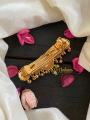 Gold Look Alike Temple Lakshmi Hairclip-5 Lakshmi -H204