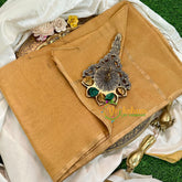 Gold Maheshwari Tissue Saree - Rekha Gold Tissue Saree -VS1610