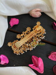 Premium Gold AD Stone Peacock Hair Clip-Dual Peacock-H202