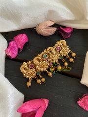 Premium Gold AD Stone Peacock Hair Clip-2 Dual Peacock-H200