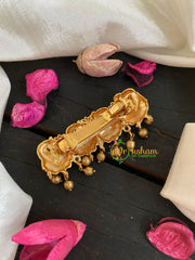 Premium Gold AD Stone Peacock Hair Clip-2 Dual Peacock-H200