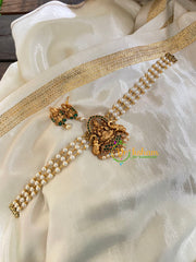Lakshmi Pearl High Neck Choker-Green-G4961