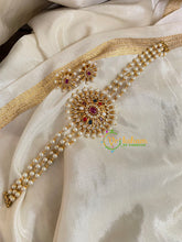 Gold look alike Pearl High Neck Choker-Navrathna-G4979