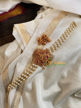 Lakshmi Pearl High Neck Choker-Red-G4969