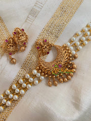 Gold look alike Pearl High Neck Choker-Chand Lakshmi-G4975