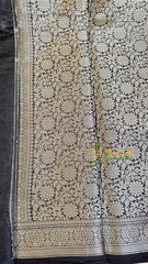 Darkest Blue Semi Georgette Soft Silk Saree -VS2001