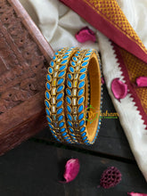 Kada Kundan Bangle -Light Blue-G4819