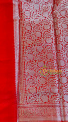 Kumkum Red Semi Georgette Soft Silk Saree -VS2008