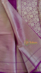 Purple Semi Georgette Soft Silk Saree -VS2006
