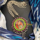 Silver Afghani Neckpiece with Pendant–19-S269