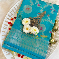 Light Blue Semi Georgette Soft Silk Saree -VS2000