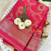 Soft Pink Semi Georgette Soft Silk Saree -VS2007