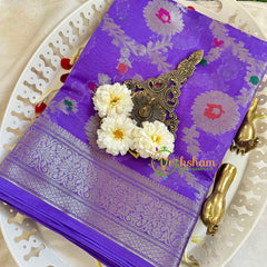 Violet Semi Georgette Soft Silk Saree -VS2005