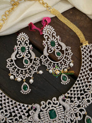 GreenStones Bridal American Diamond Short Neckpiece-G2981