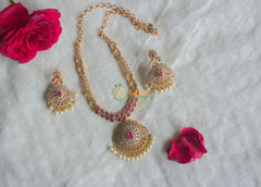 Simple Pendant Neckpiece -AD Stone -G1969