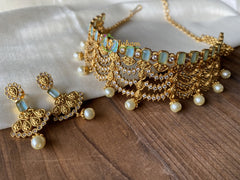 AD stone and Blue Stone Choker -G2103