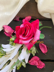 White and Rose Bridal Hair Accessory-H143