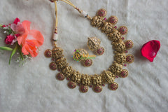 Premium Lakshmi Choker Coin style Temple Choker -G1976