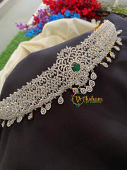 American Diamond Hipbelt -Centre Green Oval Stone-G2958