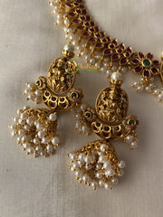 Lakshmi Temple Choker -Kemp lakshmi Neckpiece-G2245