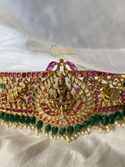 Precious Kemp And Kundan Temple Hipbelt -Lakshmi Hipbelt -G2280