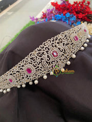 Exquisite Bridal American Diamond Hipbelt -Pink-G2967