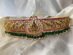 Precious Kemp And Kundan Temple Hipbelt -Lakshmi Hipbelt -G2280